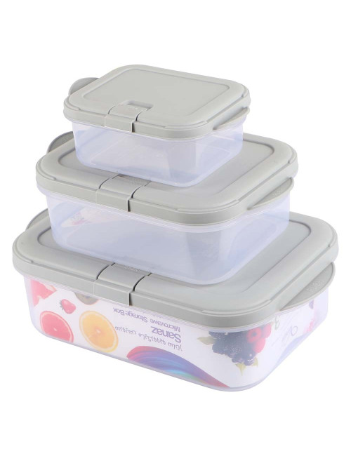 N117 RECTANGULAR PLASTIC BOX PCS SET