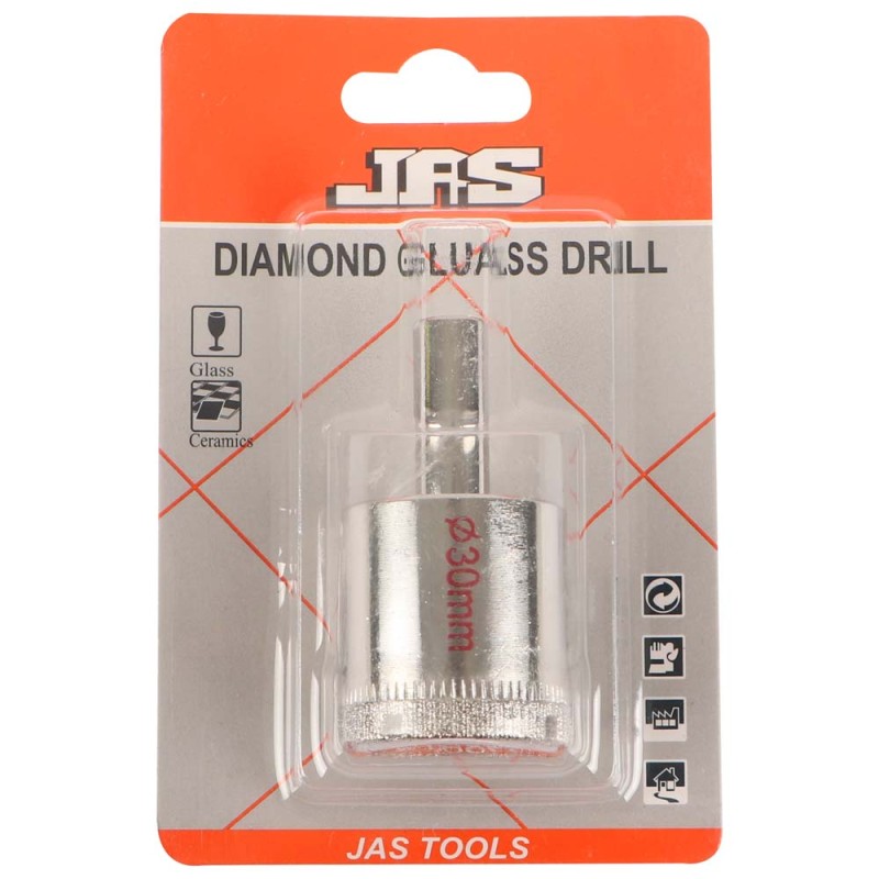 DIAMOND GLASS HOLESAW 30 MM