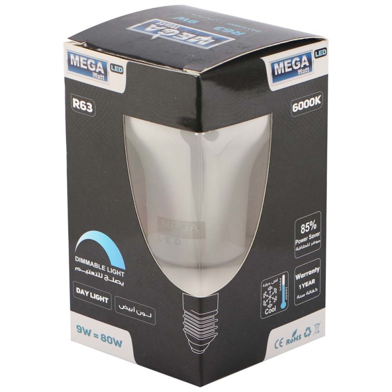 MEGA LED POWER SAVING DIMMER BULB WHITE 9W