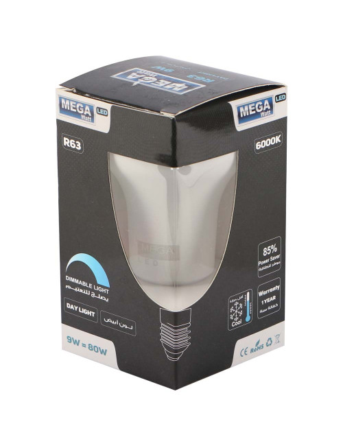 MEGA Watt 9 W LED لمبة توفير ابيض ديمر