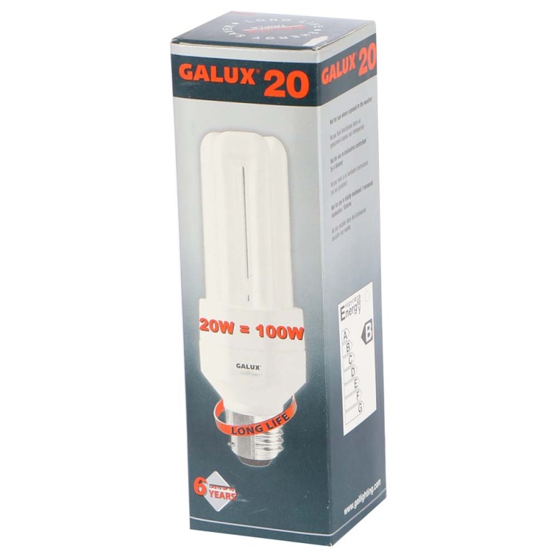 3U-E27 GALUX POWER SAVING BULB YELLOW 20W