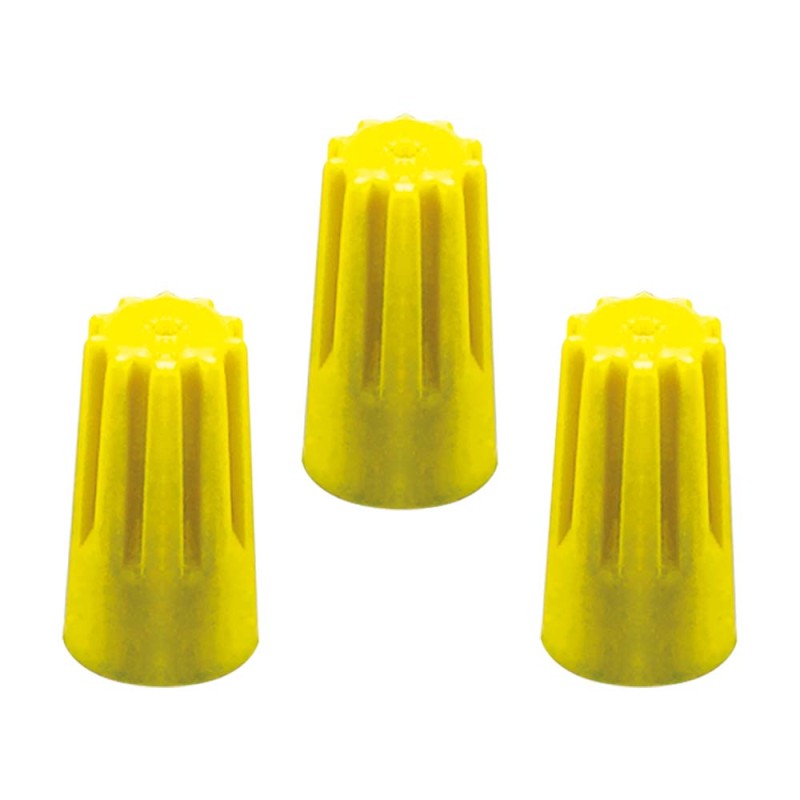 JAS P74 SPIRAL END CONNECTOR YELLOW 100PCS