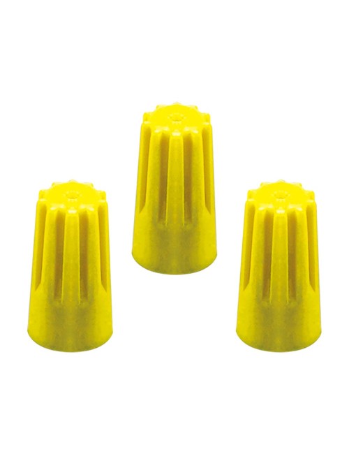 JAS P74 SPIRAL END CONNECTOR YELLOW 100PCS