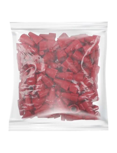 JAS P75 SPIRAL END CONNECTOR RED 100PCS