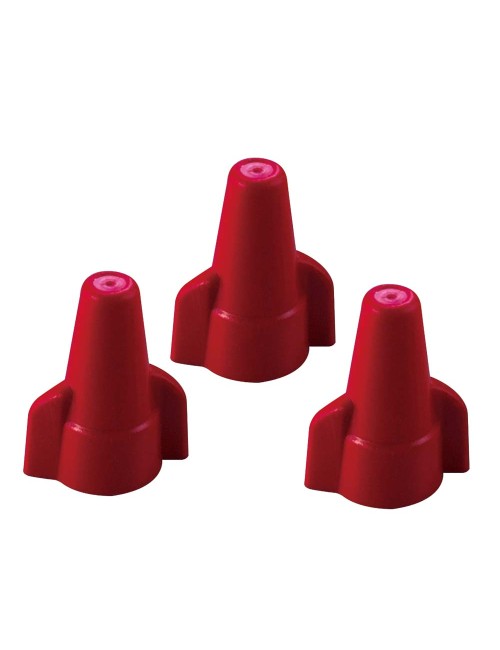 JAS P75 SPIRAL END CONNECTOR RED 100PCS