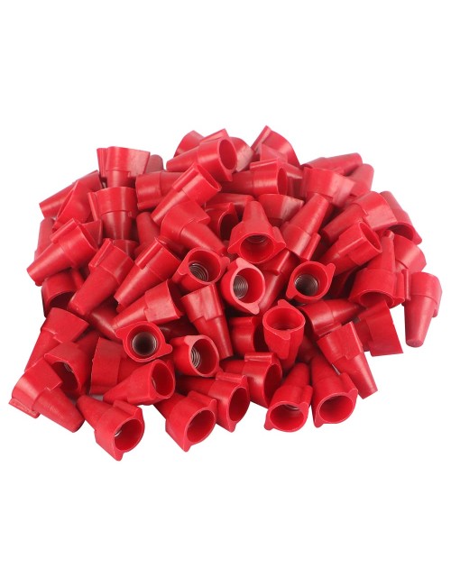 JAS P75 SPIRAL END CONNECTOR RED 100PCS