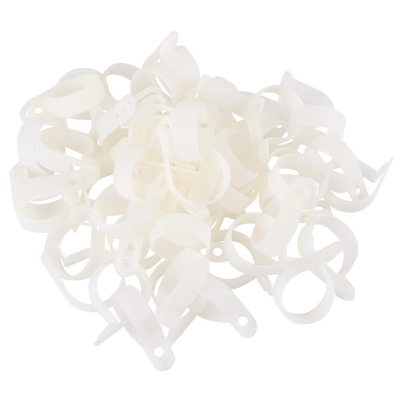 JAS R TYPE CABLE CLAMS WHITE 17/16 100PCS