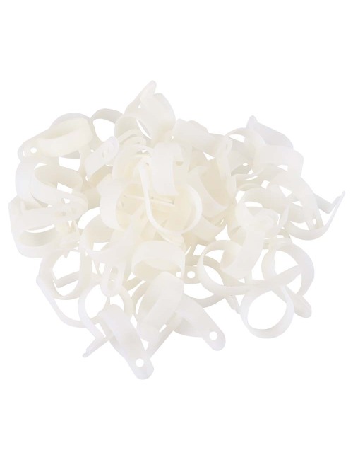 JAS R TYPE CABLE CLAMS WHITE 17/16 100PCS