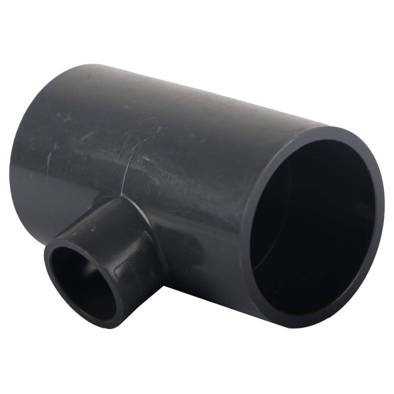 PVC ADOPTER TEE GREY 1.1/2 x 3/4"