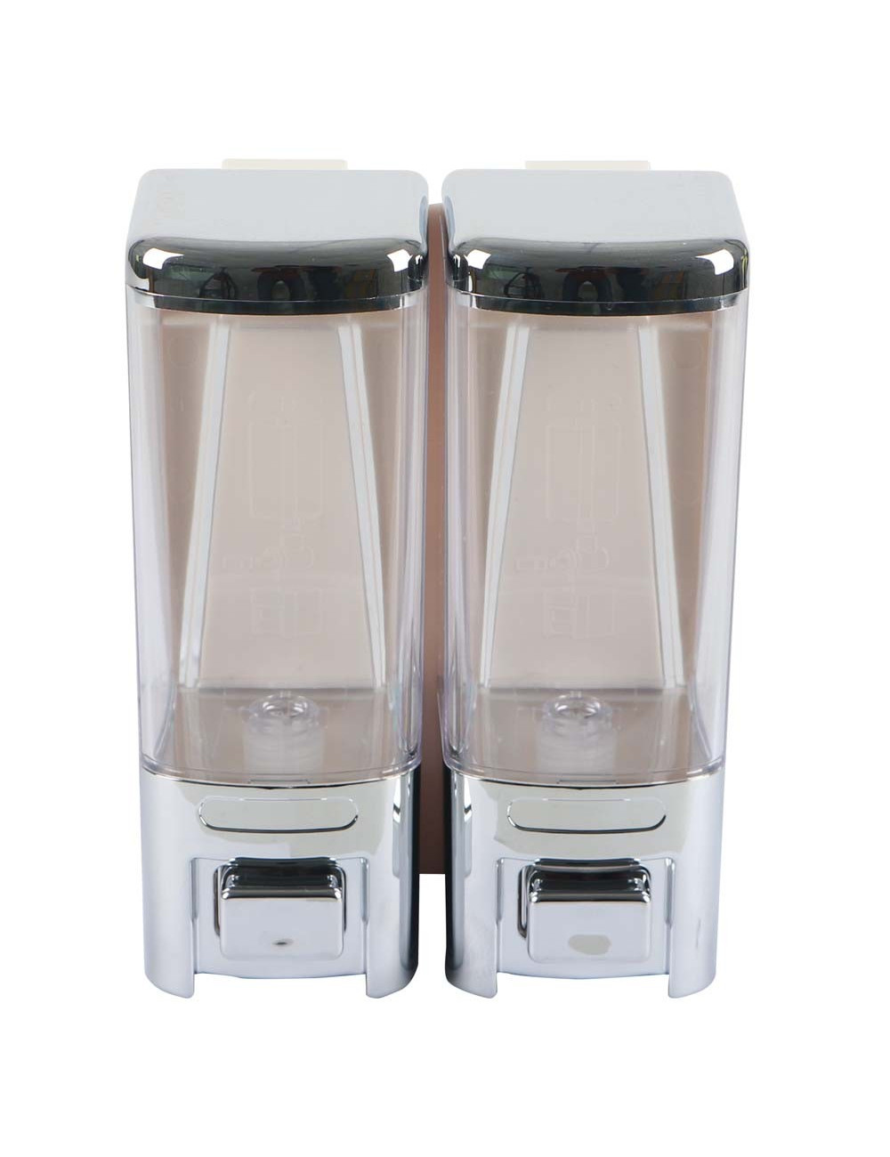 D-053B SOAP DISPENSER CHROME SQUARE DOUBLE
