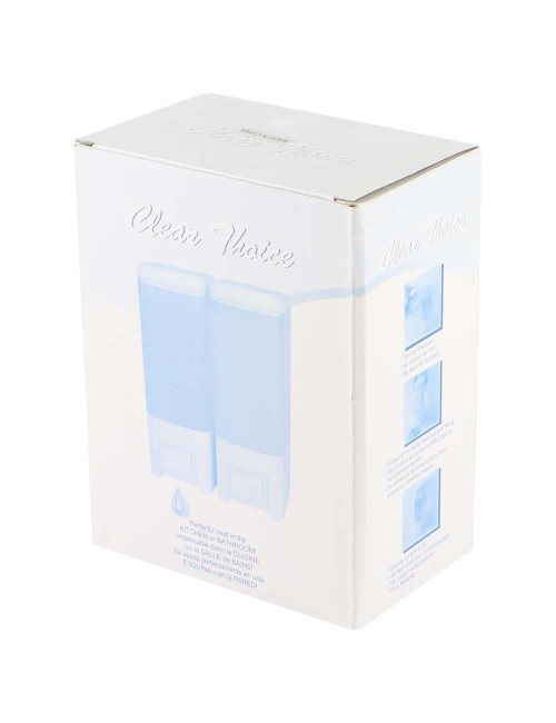 D-053B SOAP DISPENSER CHROME SQUARE DOUBLE