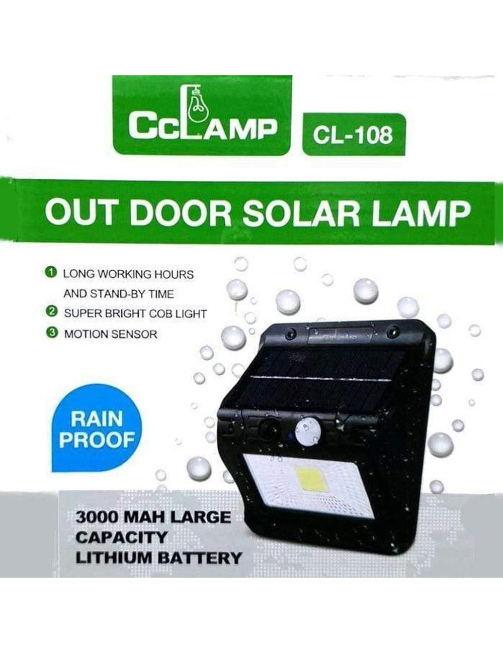 CL-108 OUTDOOR SOLAR LAMP WITH 6V 1.2W SOLAR PANEL