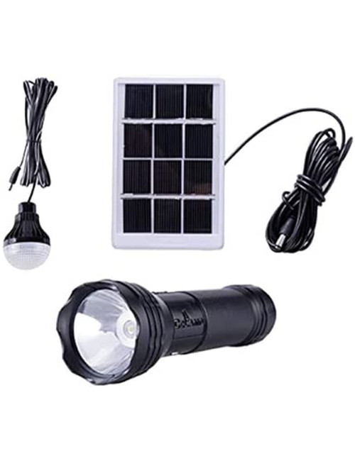 CL-037 - MULTI-FUNCTION SOLAR TORCH WITH SOLAR PANEL 1.2W