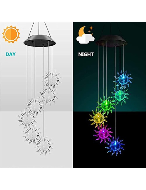 SUN SOLAR WIND CHIME 70 * 13 CM