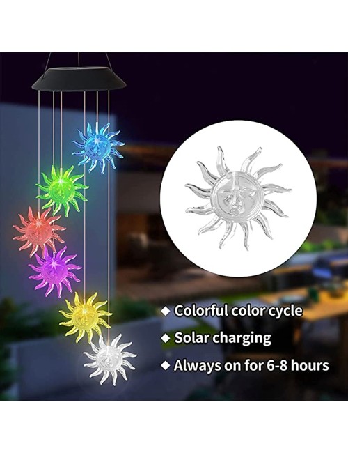 SUN SOLAR WIND CHIME 70 * 13 CM