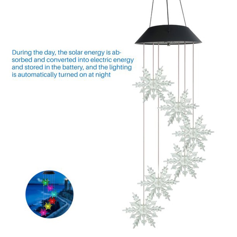 SNOW SOLAR WIND CHIME 70 * 13 CM
