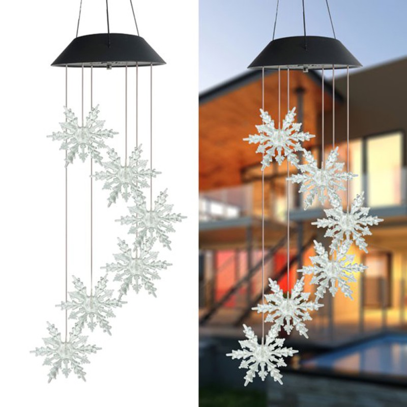 SNOW SOLAR WIND CHIME 70 * 13 CM