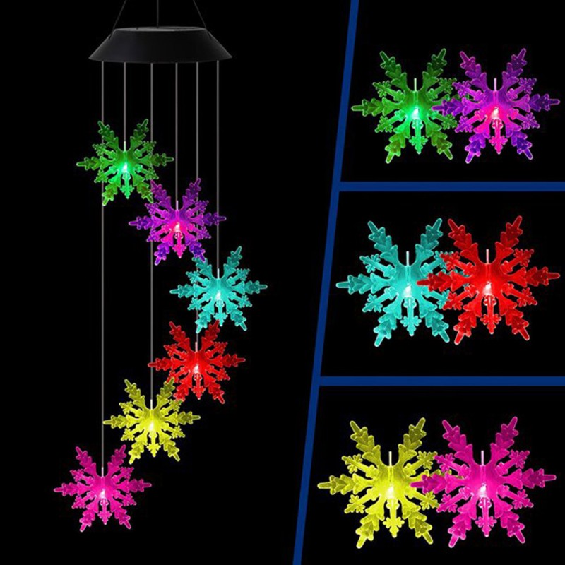 SNOW SOLAR WIND CHIME 70 * 13 CM