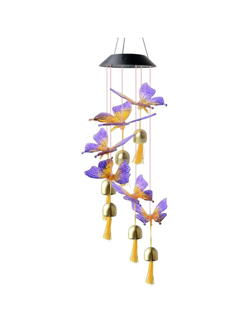 BUTTERFLY BELL SOLAR WIND CHIME 70 * 13 CM