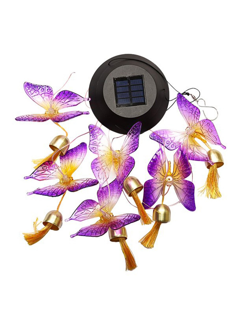 BUTTERFLY BELL SOLAR WIND CHIME 70 * 13 CM