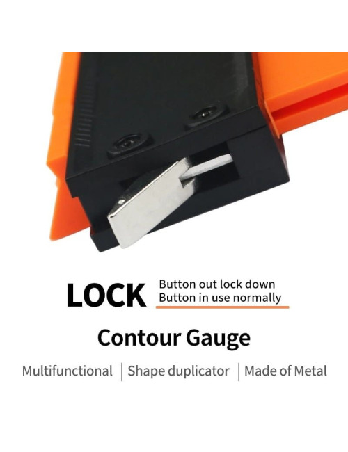 CONTOUR GAUGE 5INCH WIDENED ROUND HEAD ALUMINUM LOCK