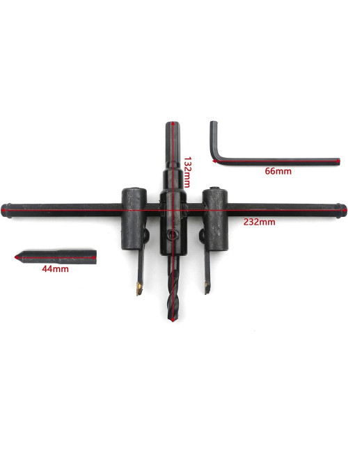 ADJUSTABLE CIRCLE WOOD HOLESAW CUTTER 1" - 5"