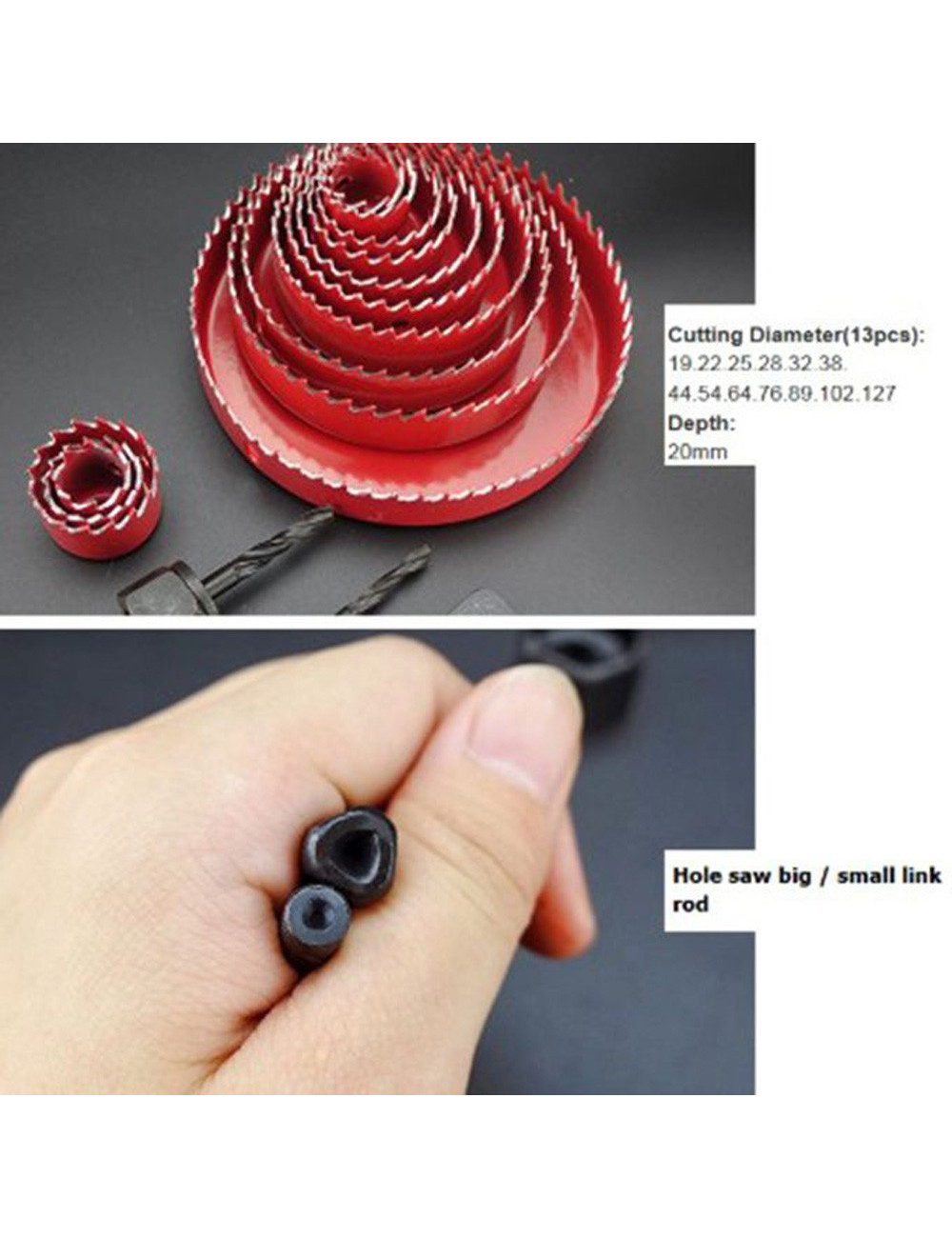 TCT WOOD HOLESAW 16 PCS/SET 19-127 MM