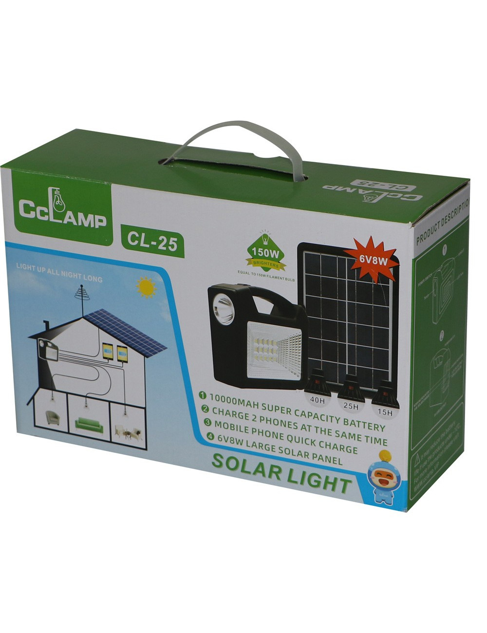 CL-25 كشاف طاقة شمسية مع 3 لمبة