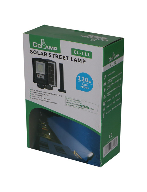 "CL-111 - SOLAR STREET LAMP 120W LED HIGH CAPACITY LITHIUM BATTERY 3000MAH "