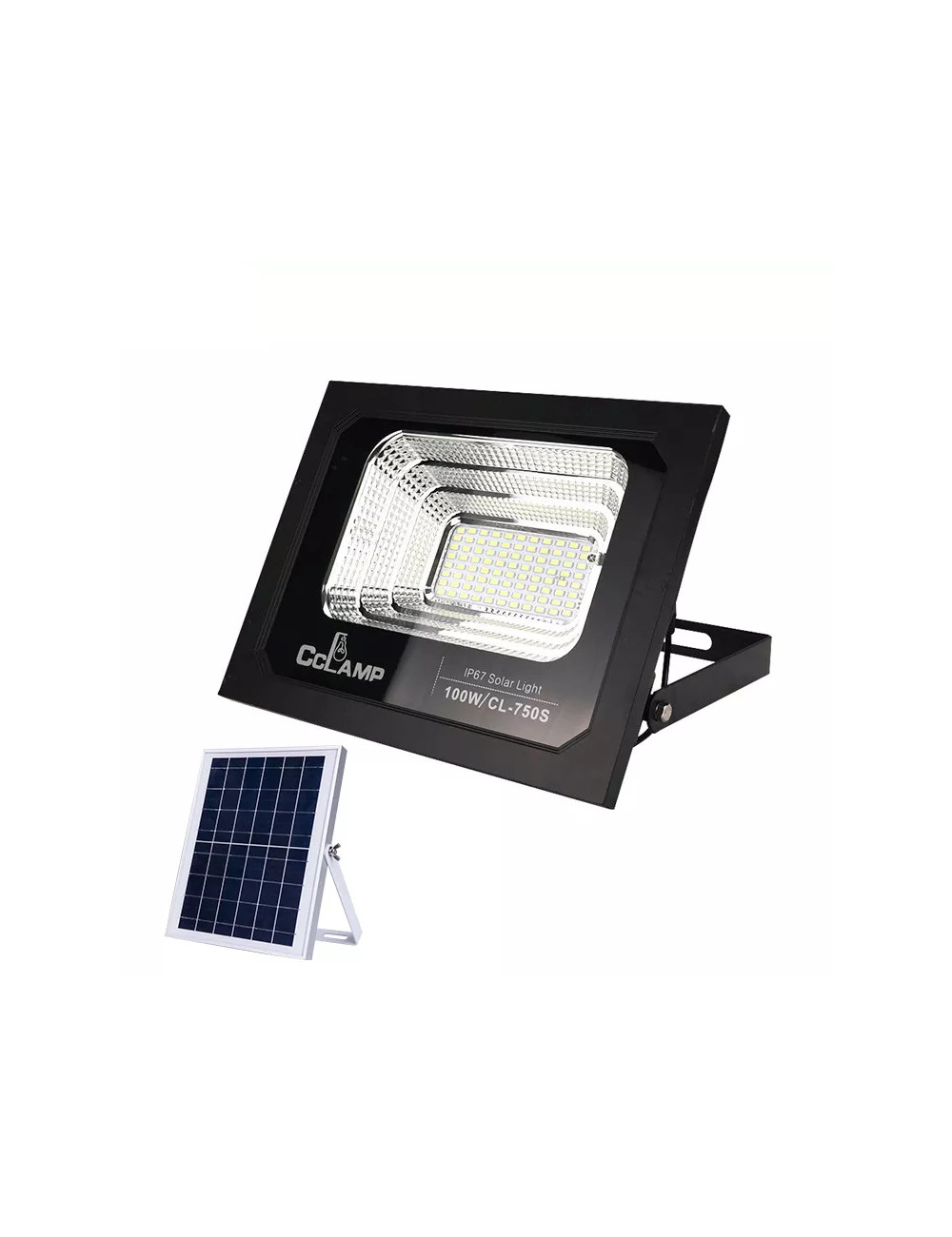 CL-750S - SOLAR FLOODLIGHT LED 100W WITH 16W SOLAR PANEL LITHIUM IRON PHOSPHATE BATTERY 12000MAH