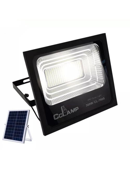 CL-790S - SOLAR FLOODLIGHT 300W LED WITH 45W SOLAR PANEL LITHIUM IRON PHOSPHATE BATTERY 42000MAH