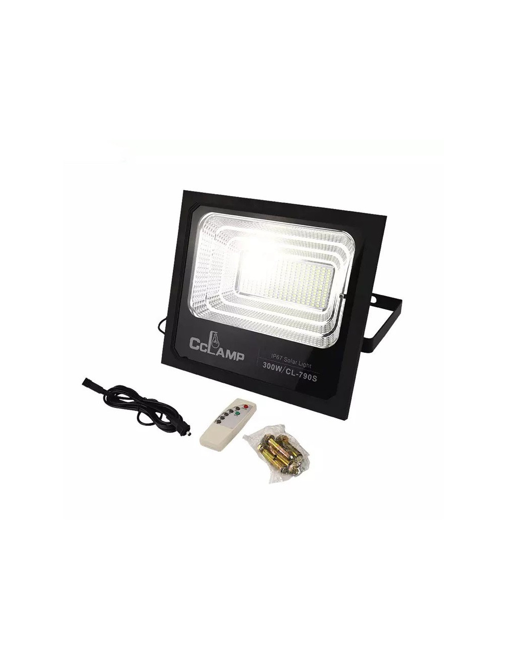 CL-790S - SOLAR FLOODLIGHT 300W LED WITH 45W SOLAR PANEL LITHIUM IRON PHOSPHATE BATTERY 42000MAH