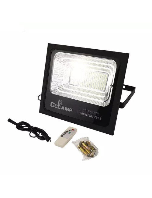 CL-790S - SOLAR FLOODLIGHT 300W LED WITH 45W SOLAR PANEL LITHIUM IRON PHOSPHATE BATTERY 42000MAH