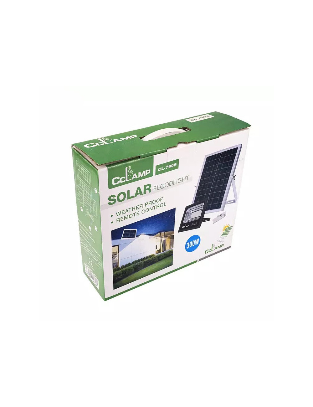 CL-790S - SOLAR FLOODLIGHT 300W LED WITH 45W SOLAR PANEL LITHIUM IRON PHOSPHATE BATTERY 42000MAH