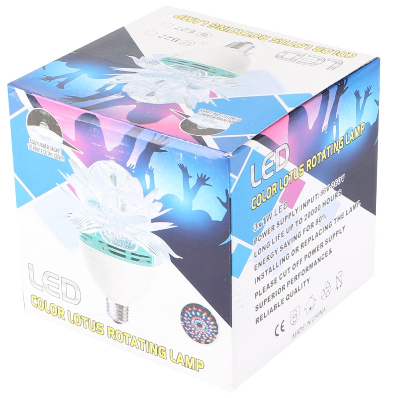 COLOR LOTUS ROTATING LAMP 3 IN 1