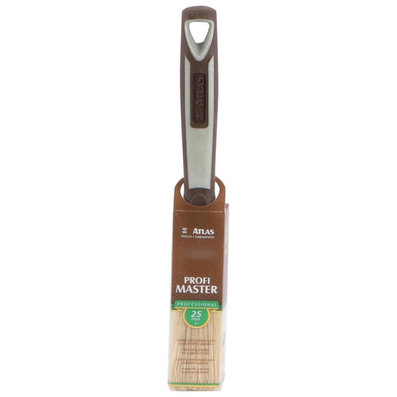 ATLAS 480 PAINT BRUSH RUBBER HANDLE BROWN 1"