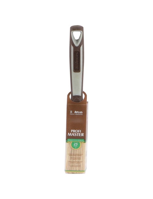 ATLAS 480 PAINT BRUSH RUBBER HANDLE BROWN 1"
