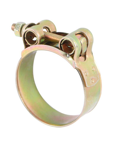 HOSE CLAMP YELLOW ZINC PLATED SINGLE BOLT 52-55 MM