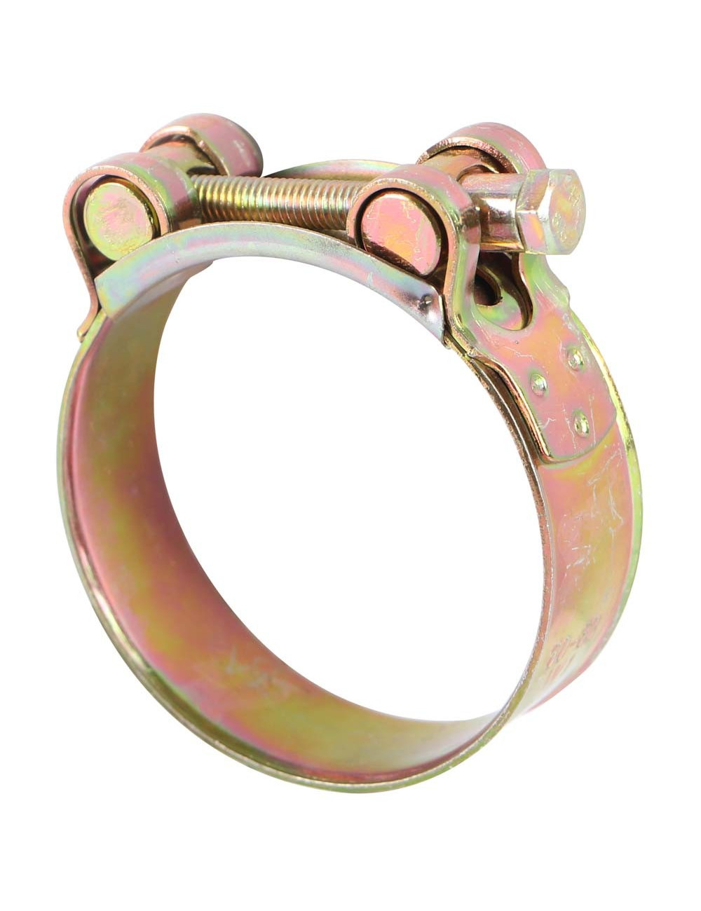 HOSE CLAMP YELLOW ZINC PLATED SINGLE BOLT 60-63 MM