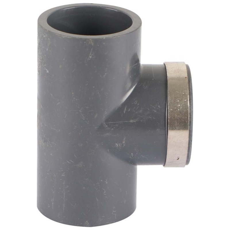 TEE WITH THREAD PLASTIC 1"1/4