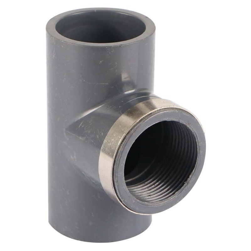 TEE WITH THREAD PLASTIC 1"1/4