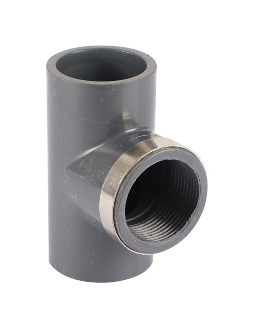 TEE WITH THREAD PLASTIC 1"1/4