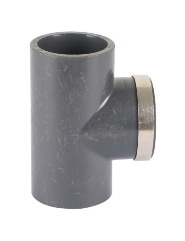 TEE WITH THREAD PLASTIC1"1/2