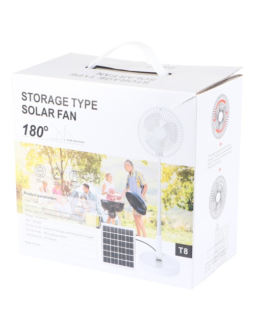 HS-T8 SOLAR FAN WHITE 5.5W