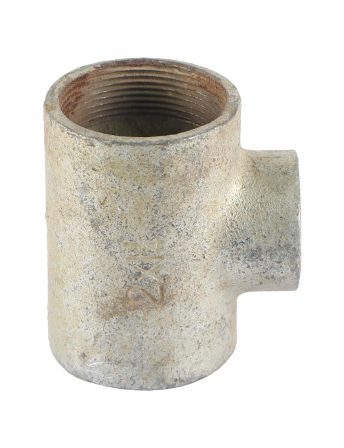 GALV. REDUCER TEE 1 1/4" x 2"
