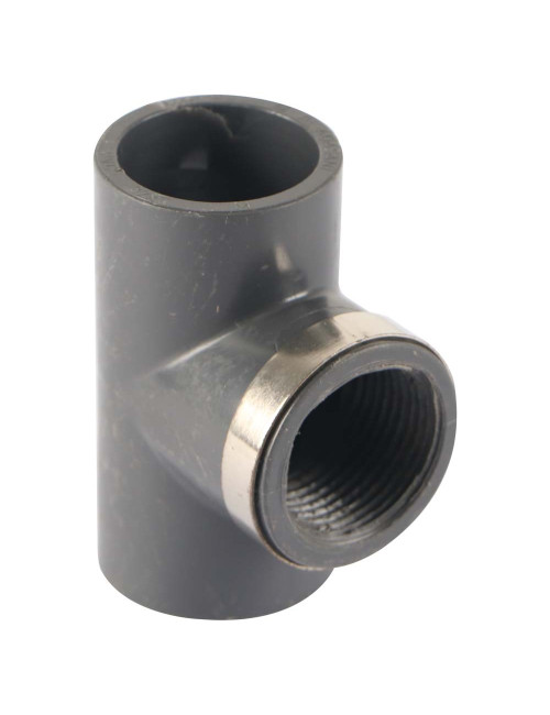 TEE WITH THREAD PLASTIC 1"
