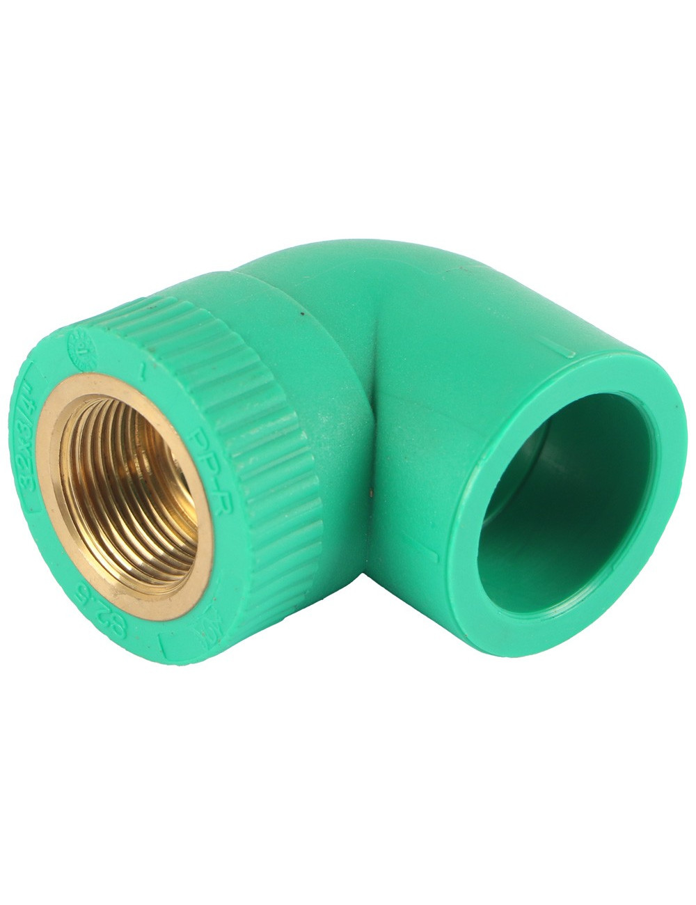 PPR ANGLE ELBOW FEMALE BRASS THREAD 1" x 3/4"