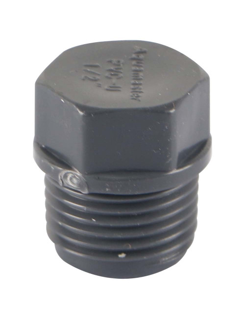 PVC PIPE CAP WITH THREAD GREY 1/2"