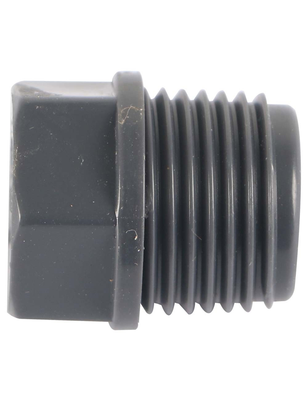 PVC PIPE CAP WITH THREAD GREY 1/2"