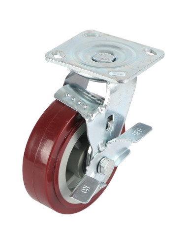 090160 عجلات متحرك احمر بريك "6.5 CHN